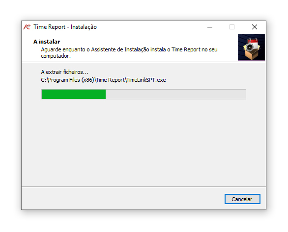 instalar o software time report 5