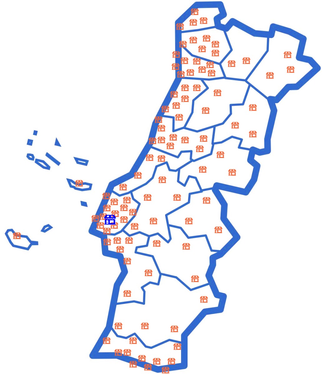 Tenho uma cadeia de lojas, posso ter um relógio de ponto em cada uma e fazer o controlo de ponto na sede?